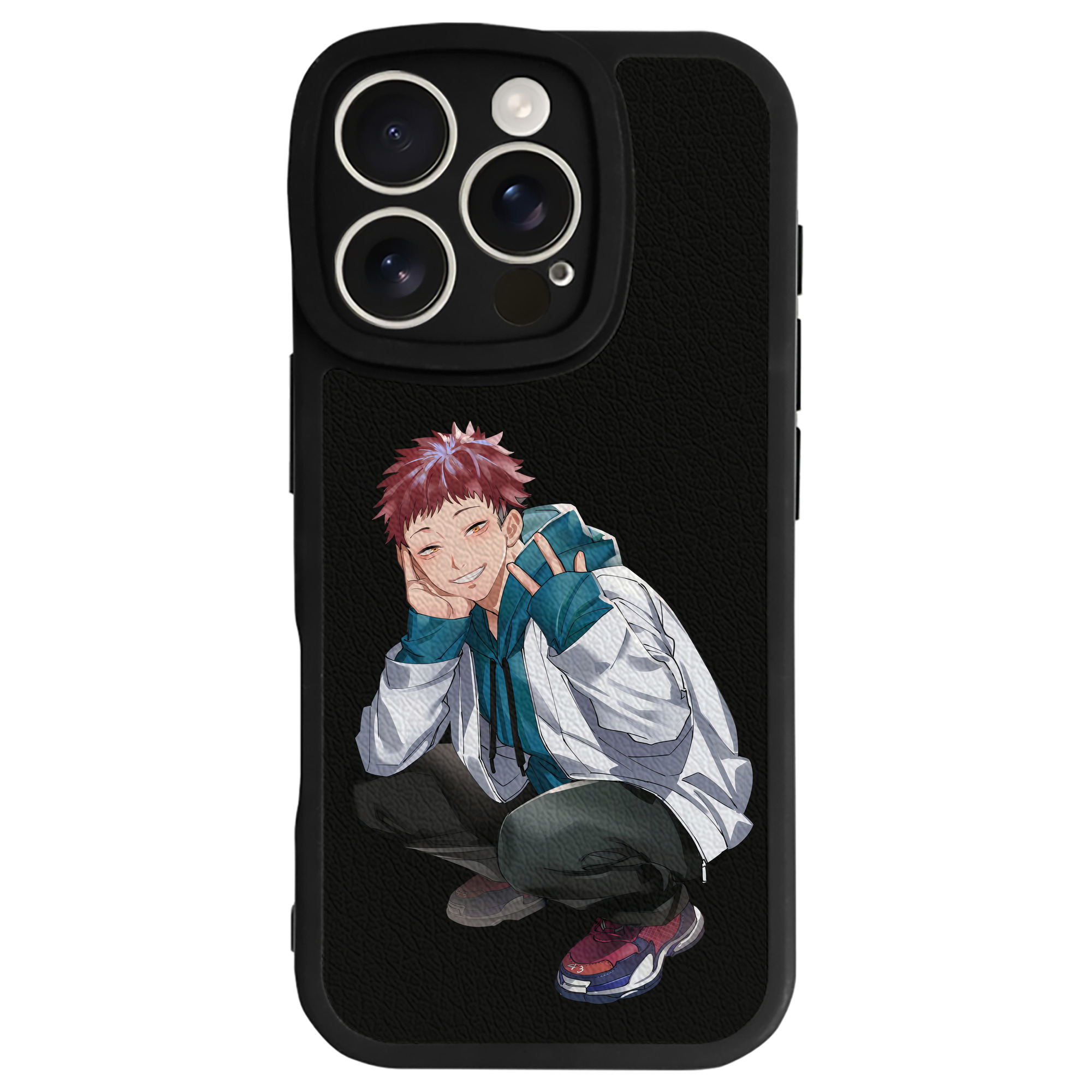 （画像用） 呪術廻戦 Jujutsu Kaisen 【iPhone 16シリーズ対応】シリコンスマホケース（レザー調） 材質：シリコン
